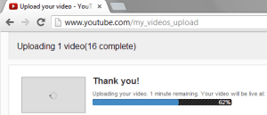 Uploading Kickstarter Thank You Videos